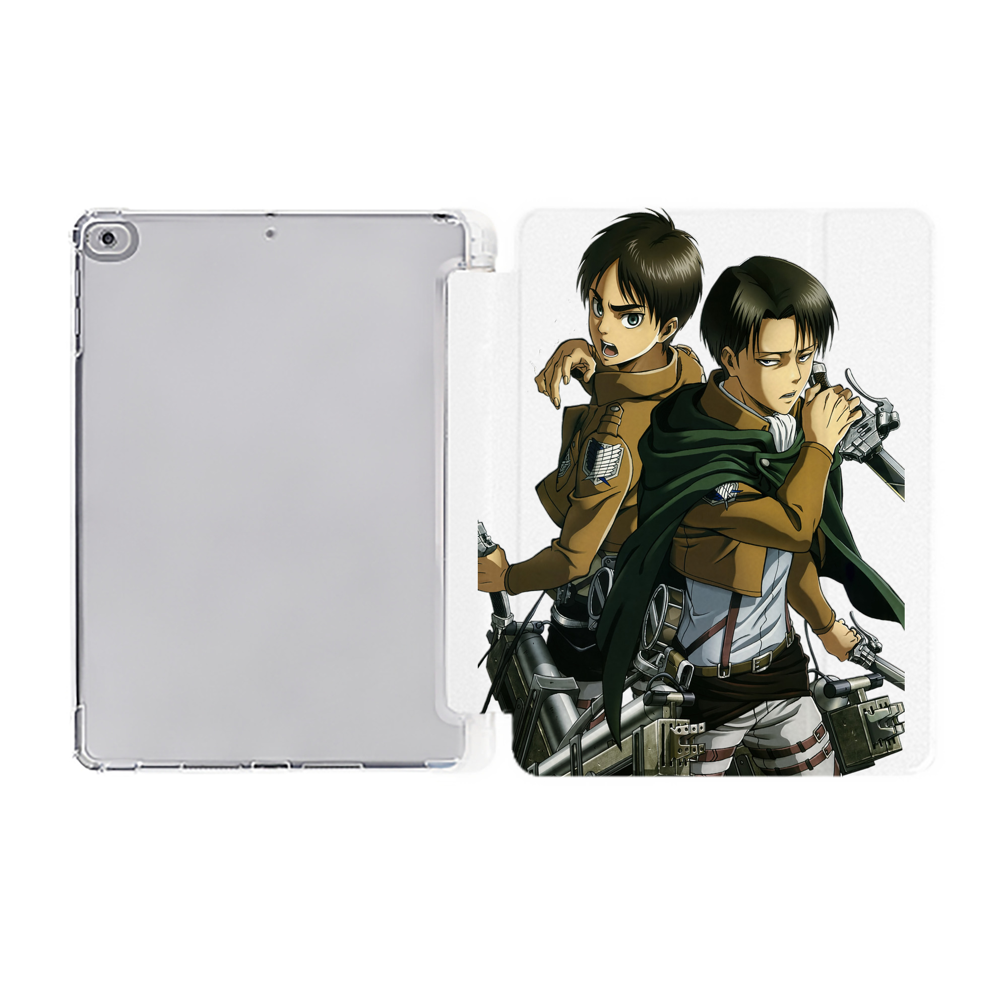（画像用） 進撃の巨人 リヴァイ·アッカーマン Attack on Titan Levi Ackerman IPad ケース ペン収納付き 三つ折りスタンド PUレザー×シリコン 対応機種9.5/10.5/10.9インチ